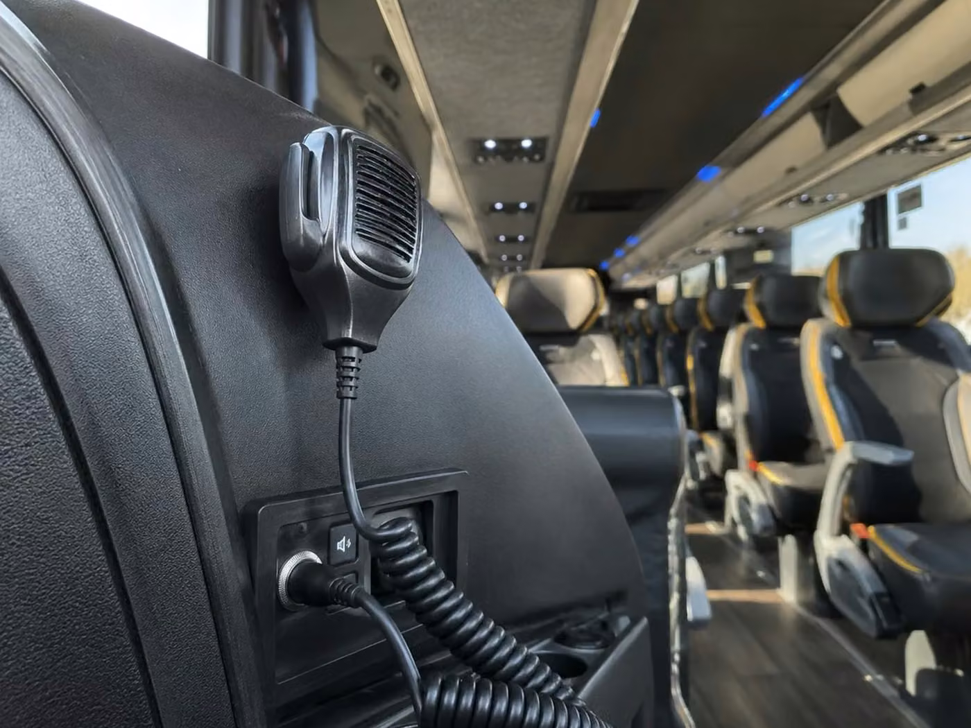 los altos 56 passenger charter bus pa system