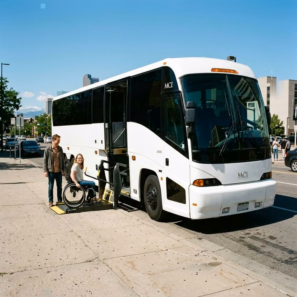 los altos 56 passenger charter bus wheelchair lift