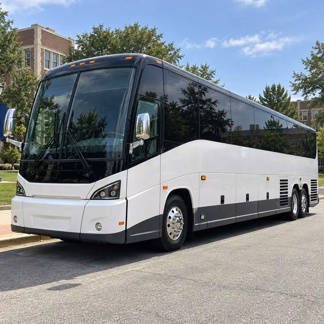 los altos 56 passenger sports charter buses with undercarriage gear storage