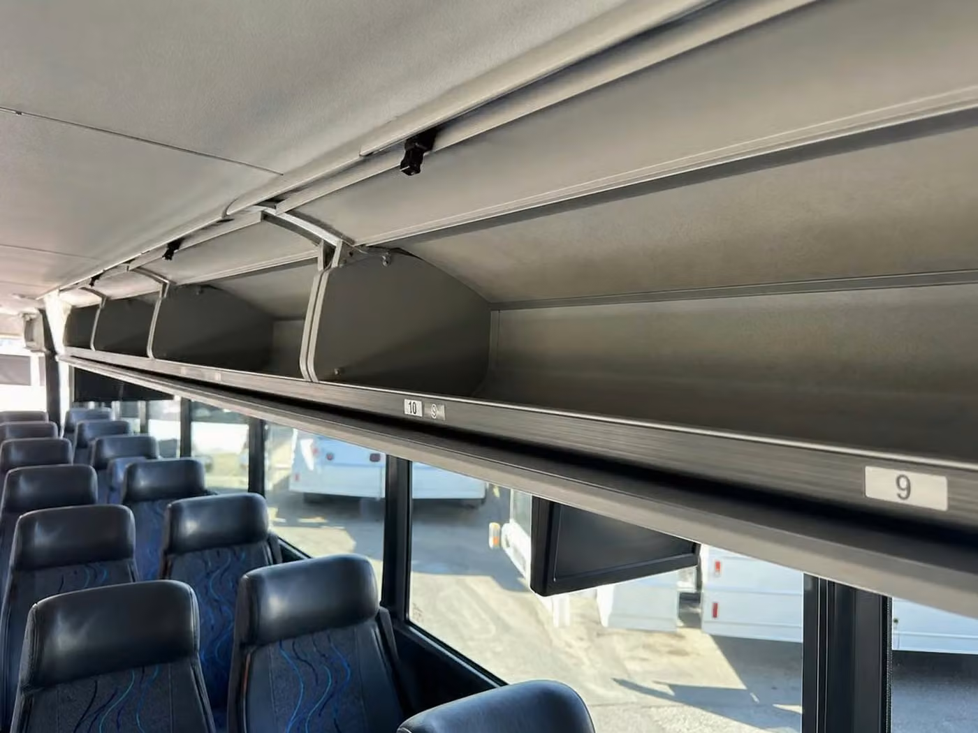 los altos charter bus overhead storage