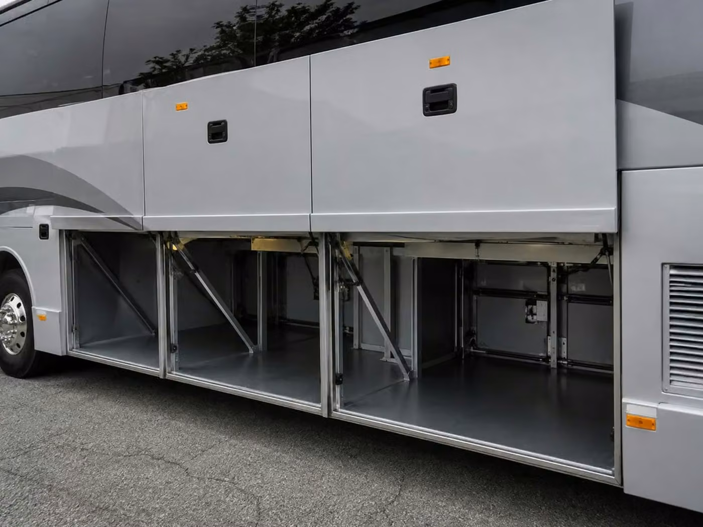los altos charter bus under bus storage