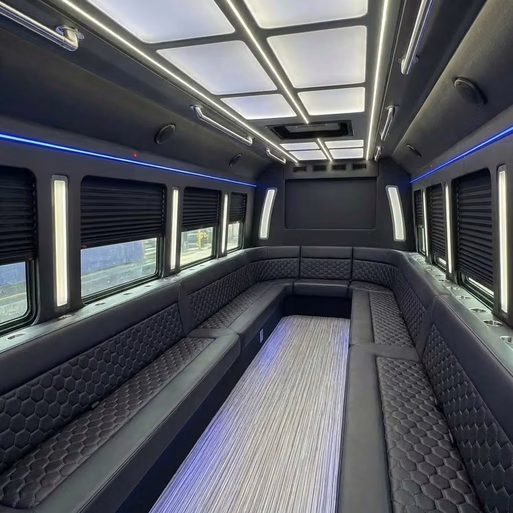 los altos party bus wraparound seating