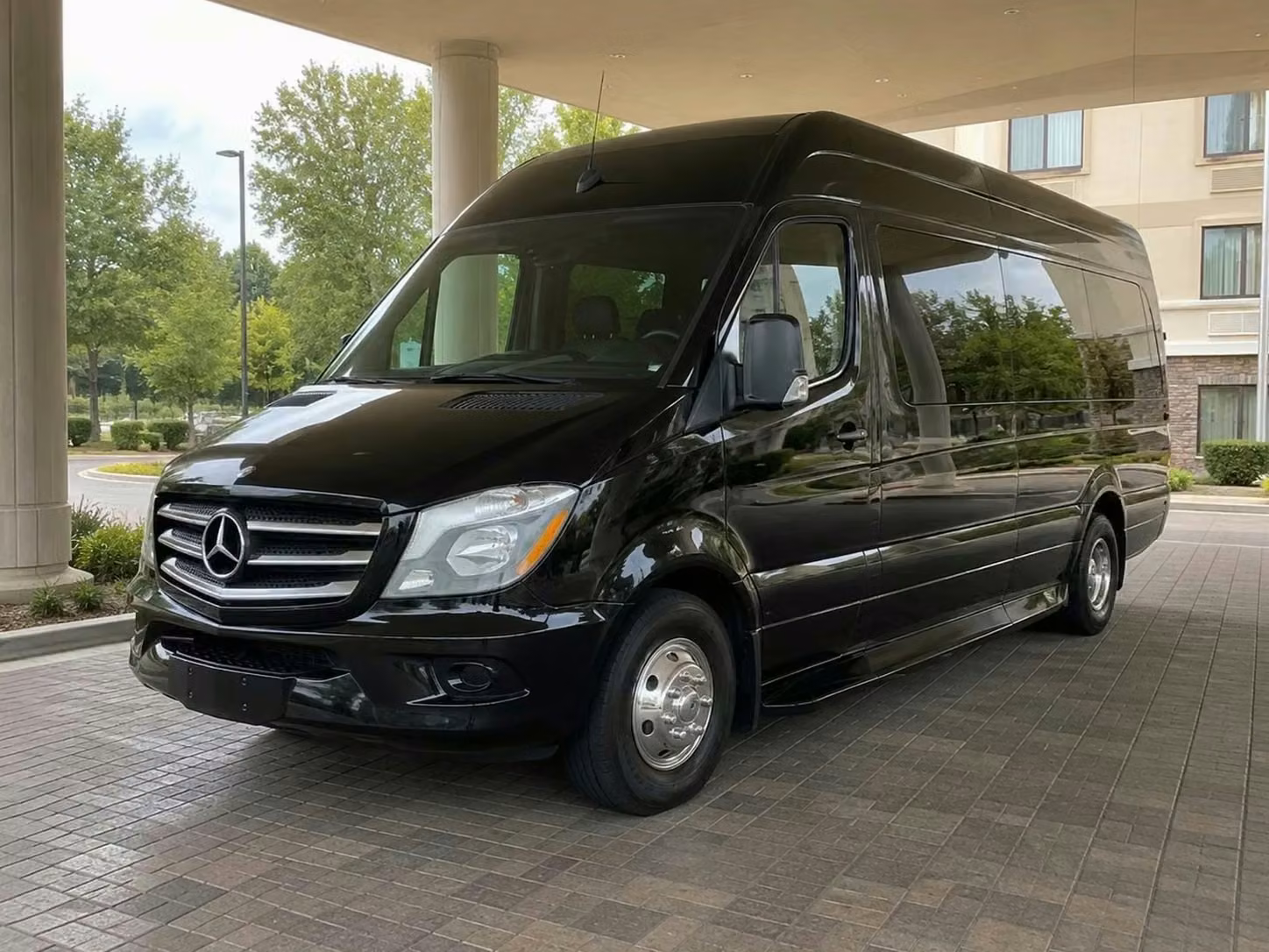 los altos sprinter van rental with driver tinted windows